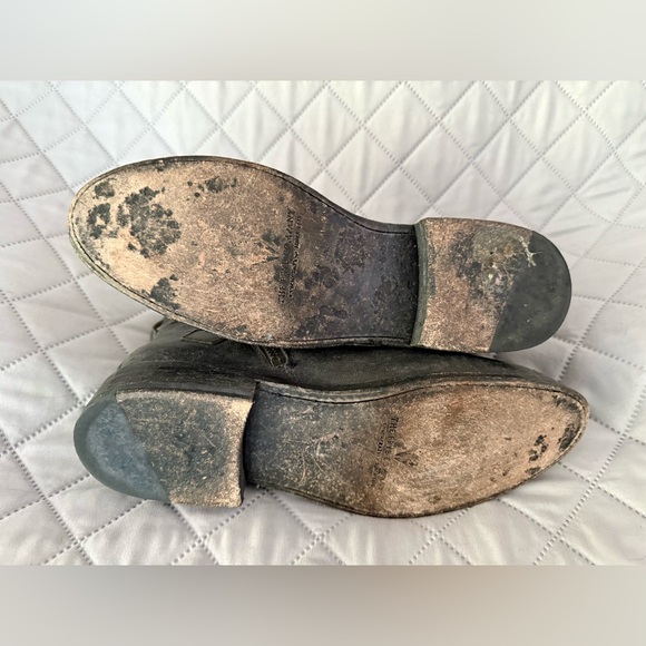 Frye Pixie Distressed Black Ankle Boots - Picture 8 of 8